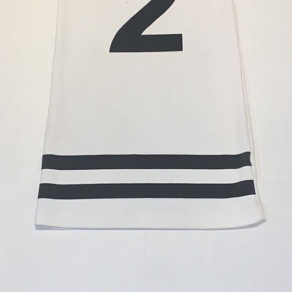 h&m Divided White Fitted Flare printed jersey style Mini slip on Dress Size 6 - Picture 3 of 10